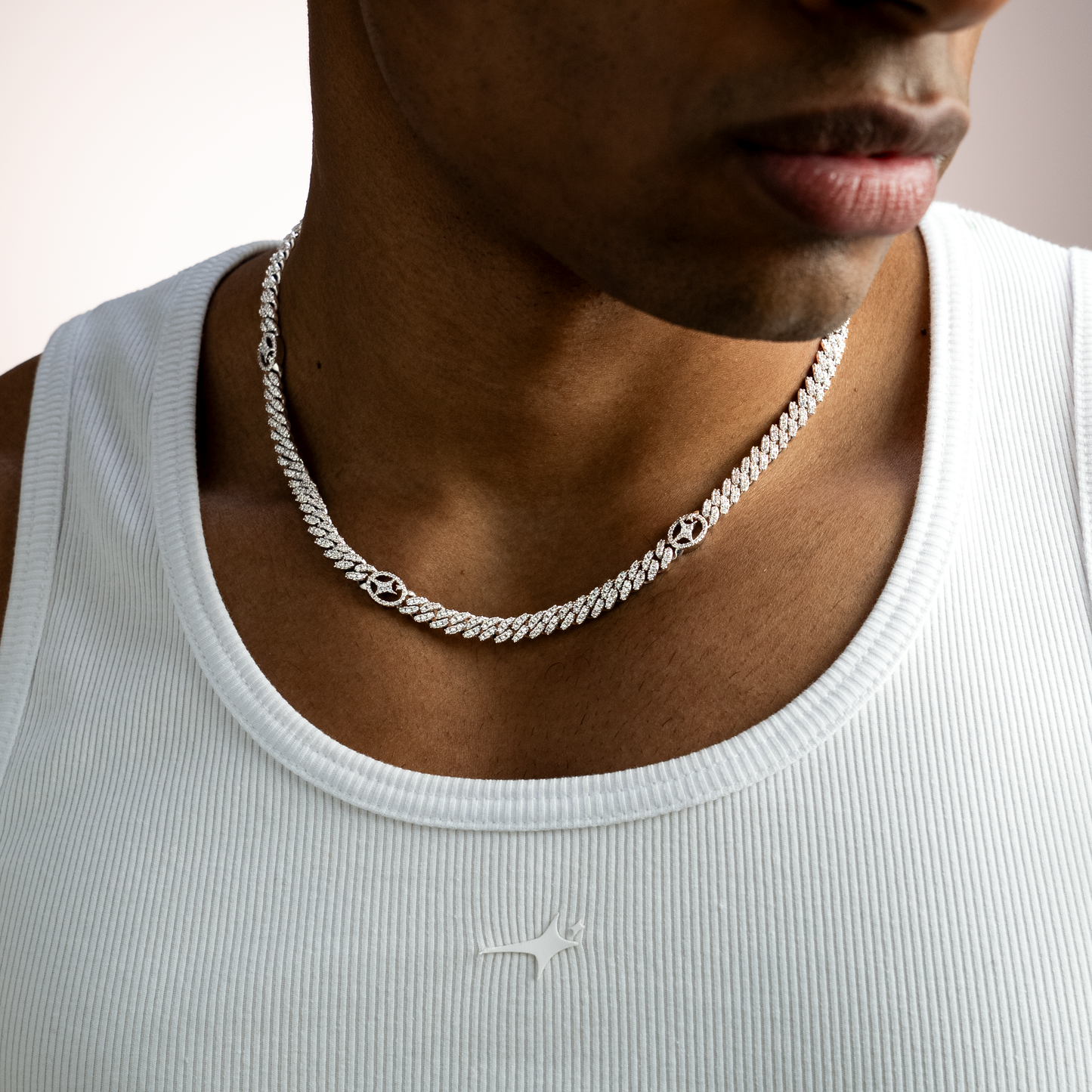 Signature Iced Cuban Link Chain 5mm Silver