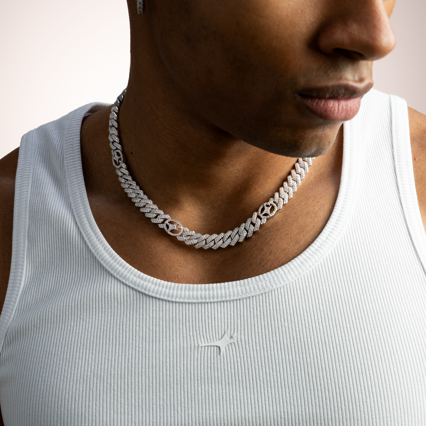 Chaîne Prong link Signature 10 mm Argentée