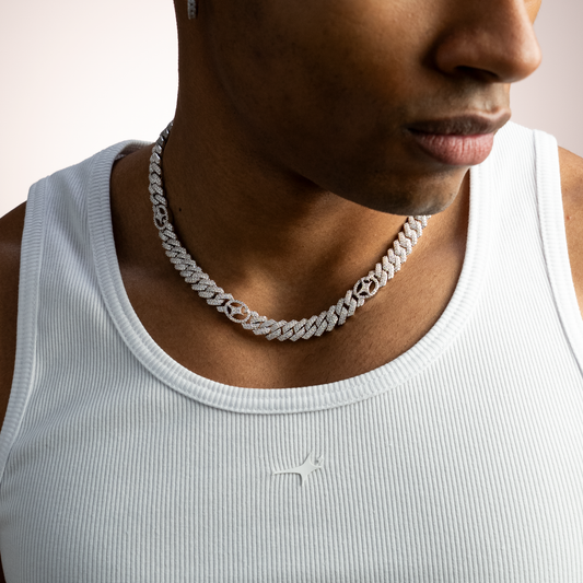 Signature Prong Link Chain 10mm Silver