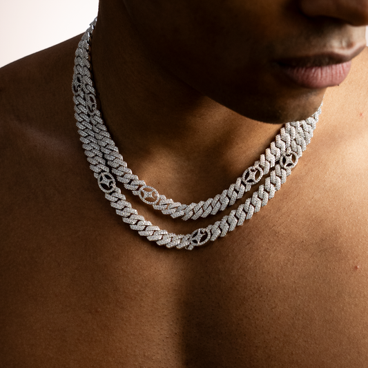 Signature Prong Link Chain 10mm Silver