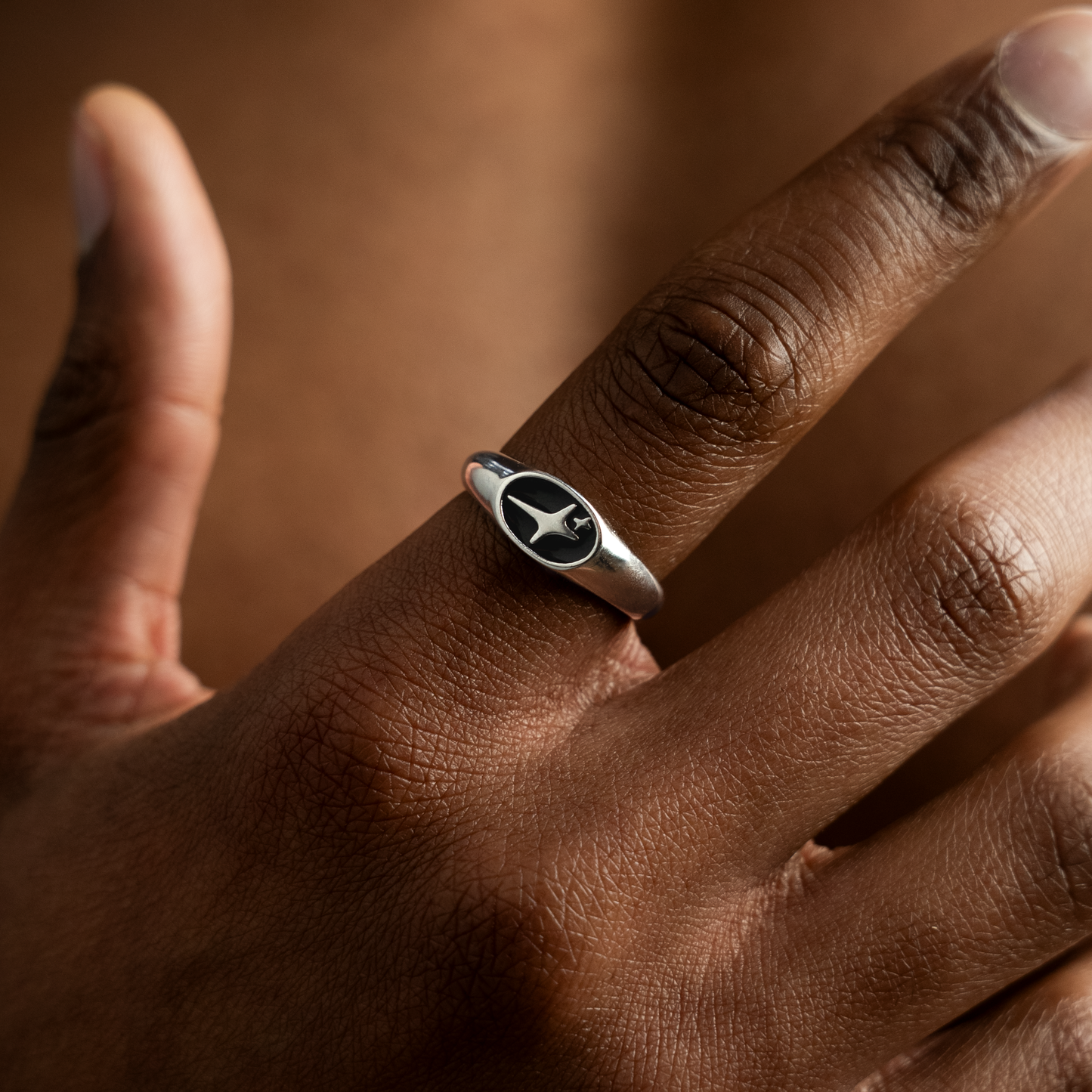 Signature Oval signet ring silver