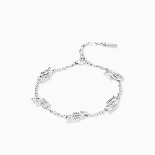 Silver Monogram Bracelet