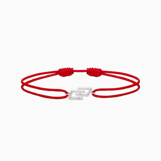 Monogram cord bracelet - Red