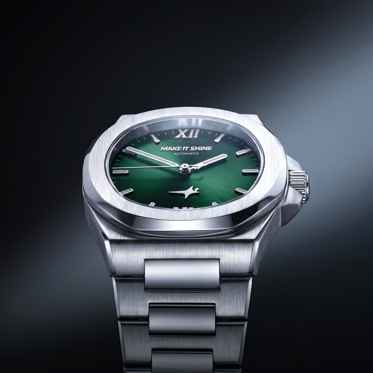 ASON1 - Green Dial & 316L Stainless Steel Bracelet