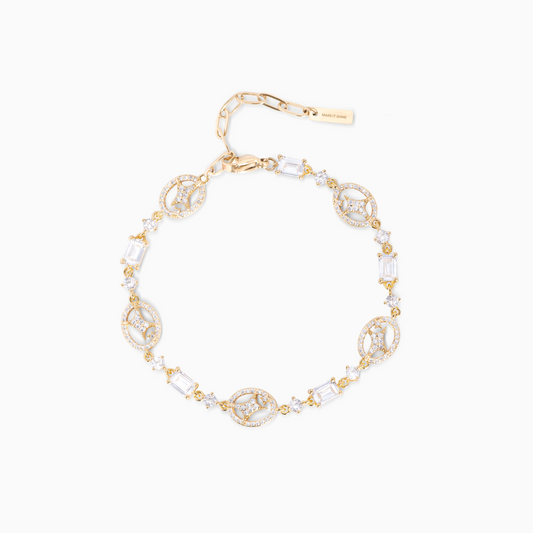 Bracelet Iced signature doré