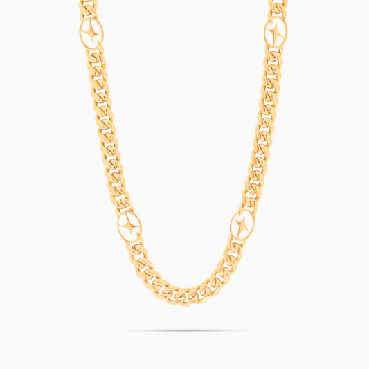 Cuban link chain 8 mm Signature Gold