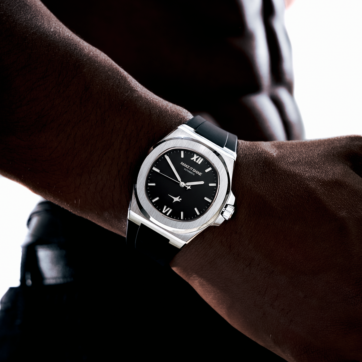 ASON1 - Cadran Noir & Bracelet Rubber