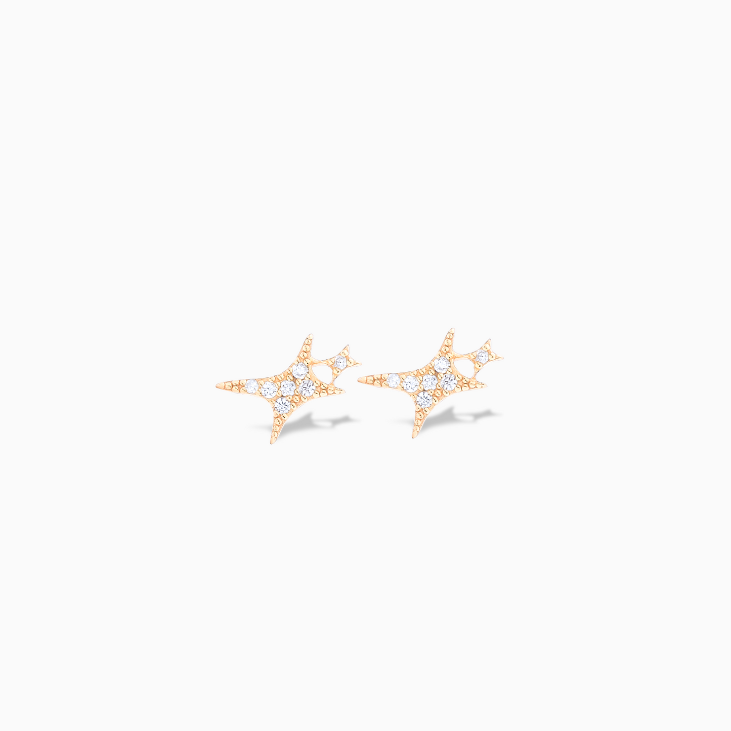 Iced Signature gold earrings