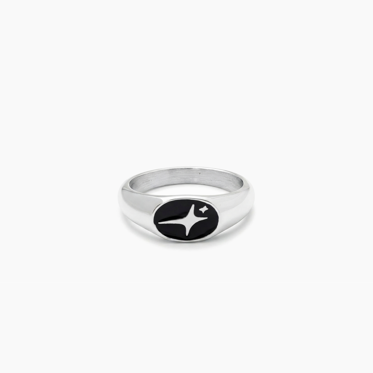 Signature Oval signet ring silver