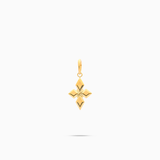 Crossed Star-S Pendant - Gold