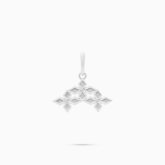 Triple Crossed Star Pendant - Silver