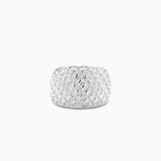 Starfield Round Signet ring - Argentée