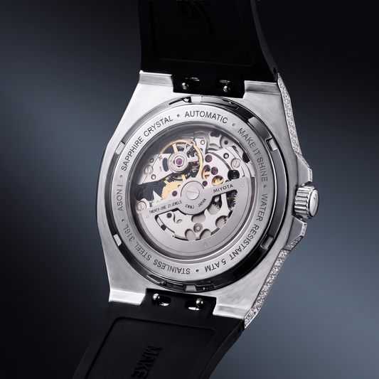 Iced ASON1 - Cadran Skeleton & Bracelet Rubber - Moissanite VVS