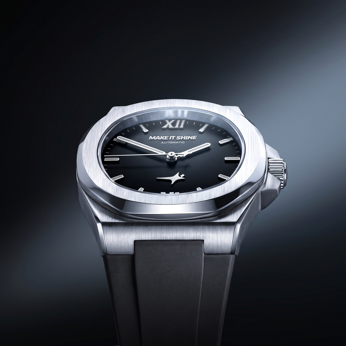 ASON1 - Cadran Noir & Bracelet Rubber
