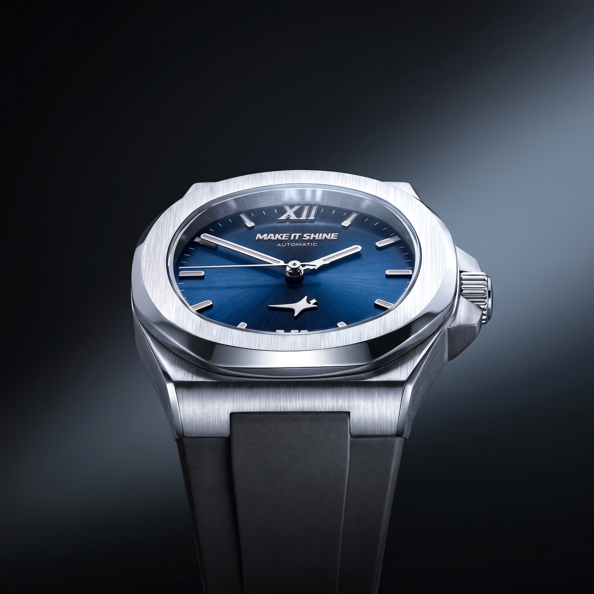 ASON1 - Cadran Bleu & Bracelet Rubber