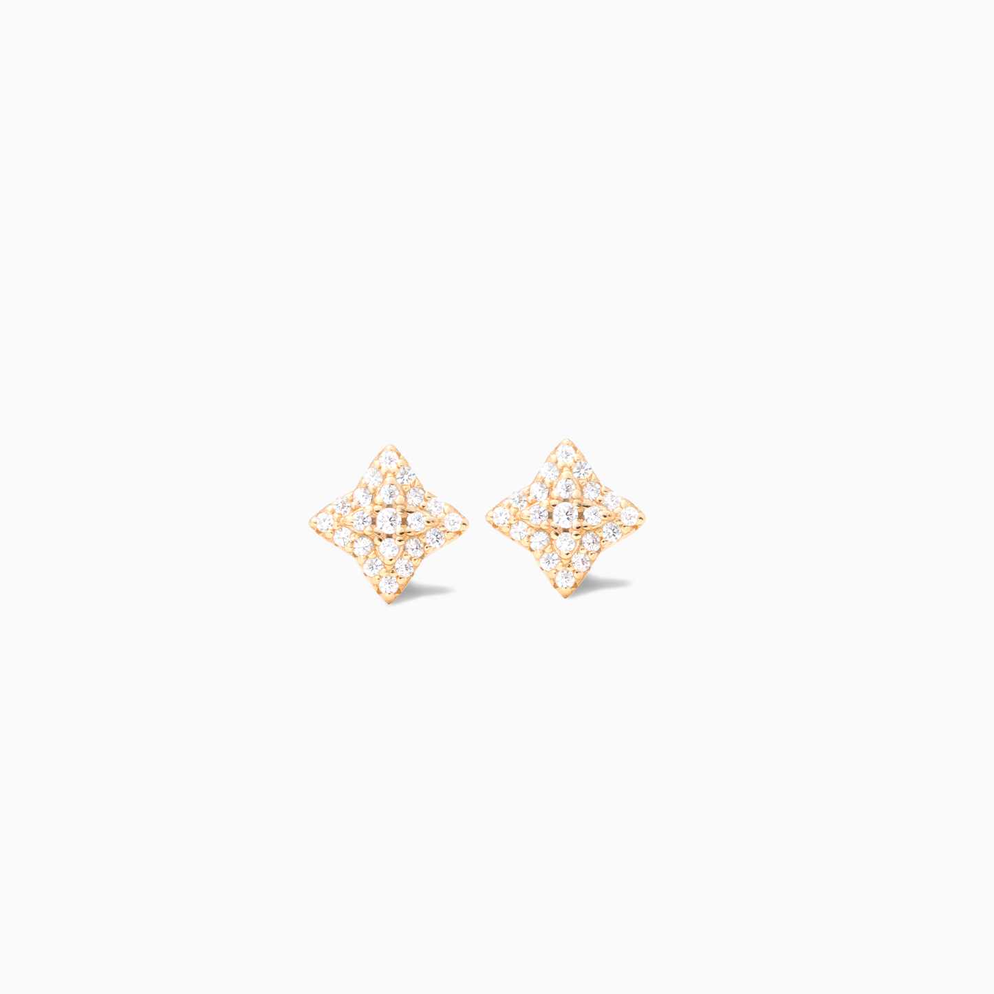 Golden flower earrings