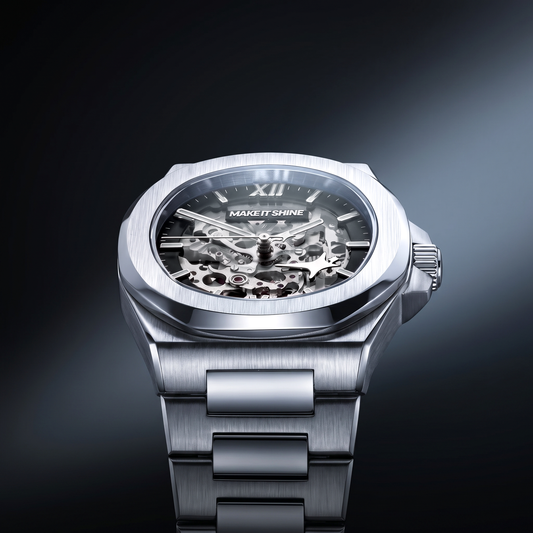 ASON1 - Cadran Skeleton & Bracelet Acier inoxydable 316L