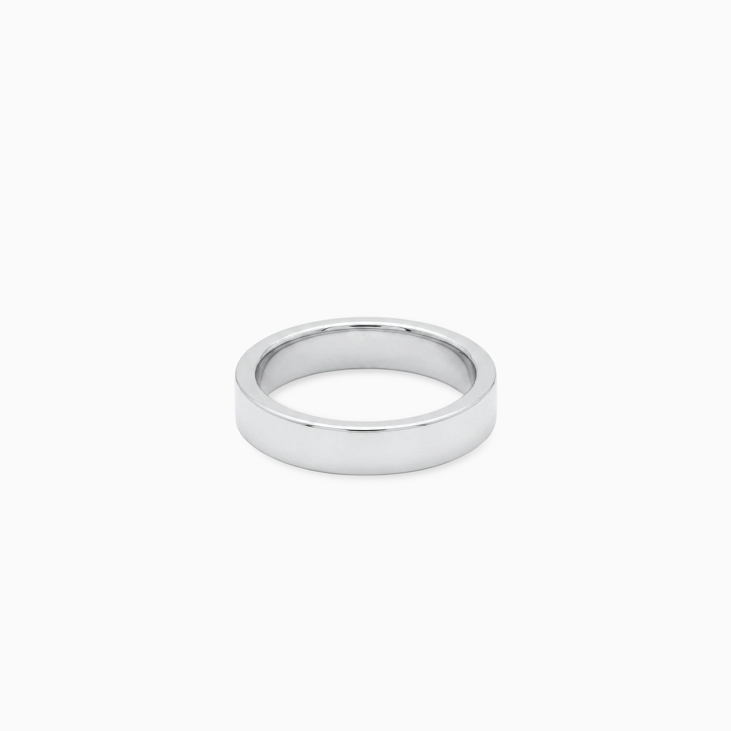Slim classic silver band