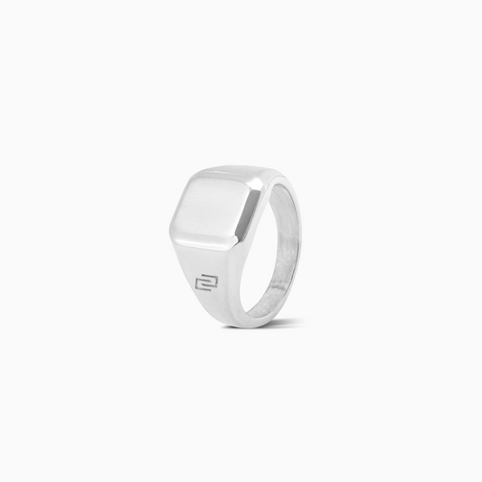 Square signet ring silver