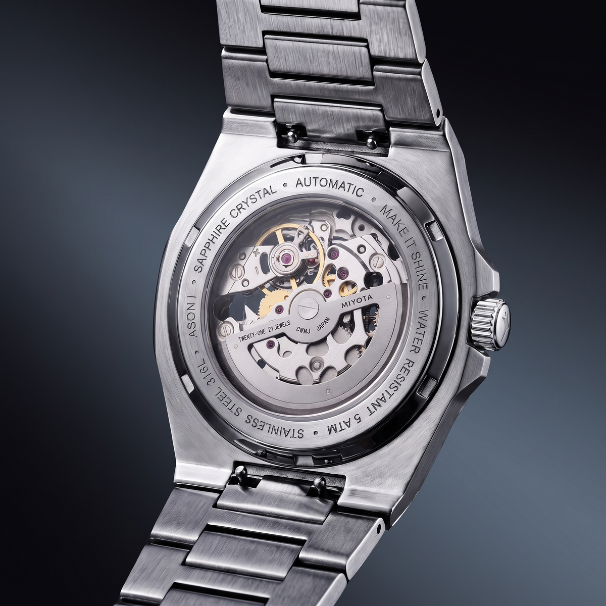 ASON1 - Green Dial & 316L Stainless Steel Bracelet