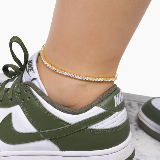 Ankle chain - Tennis 3mm (Adjustable)