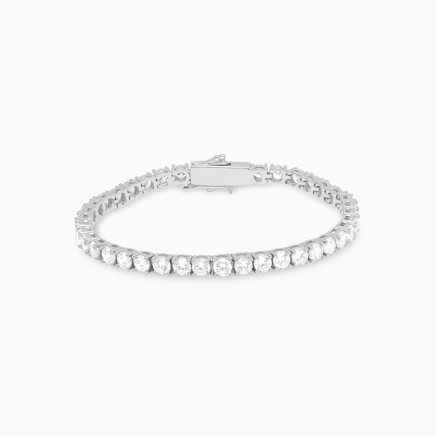 Bracelet Tennis 4 mm argenté