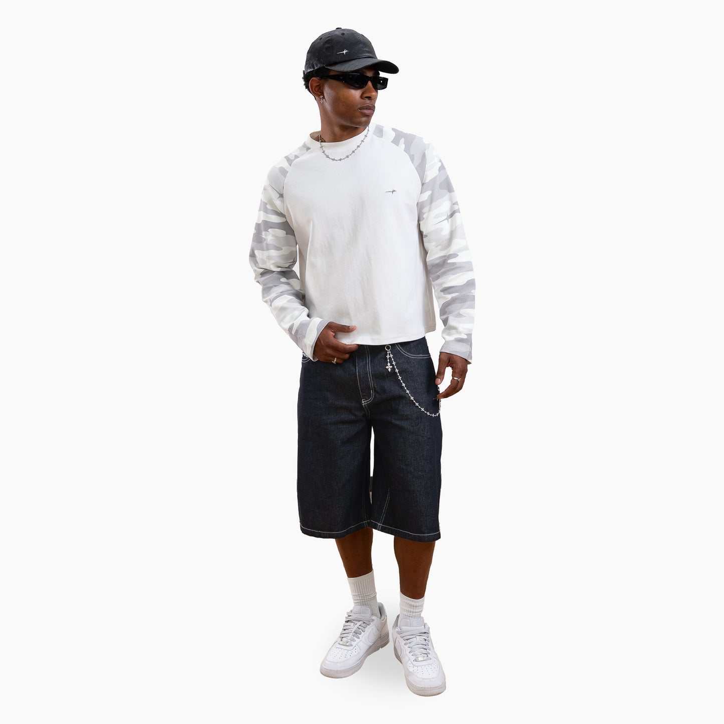 Camo waffle long sleeve - Gris