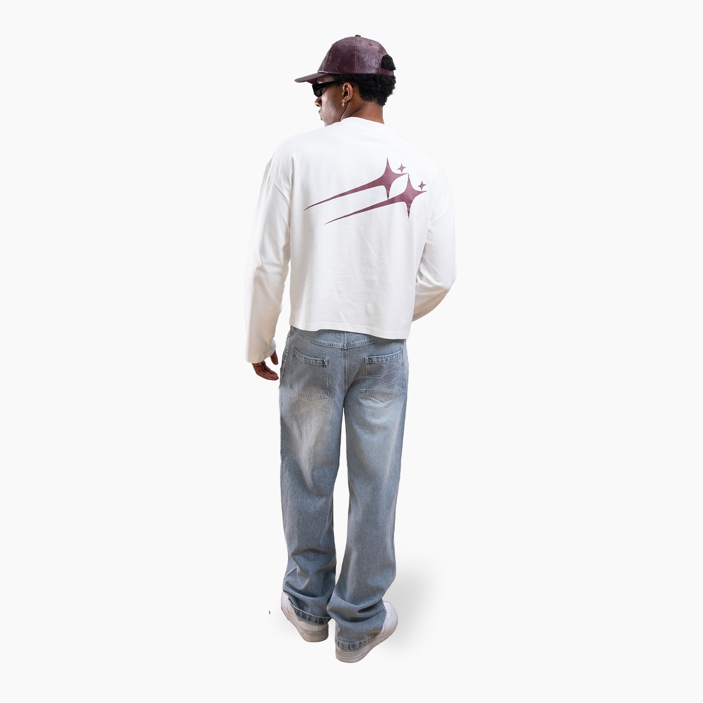 Long sleeve Twin Stars - White