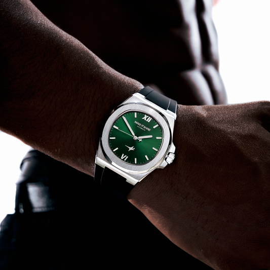 ASON1 - Cadran Vert & Bracelet Rubber