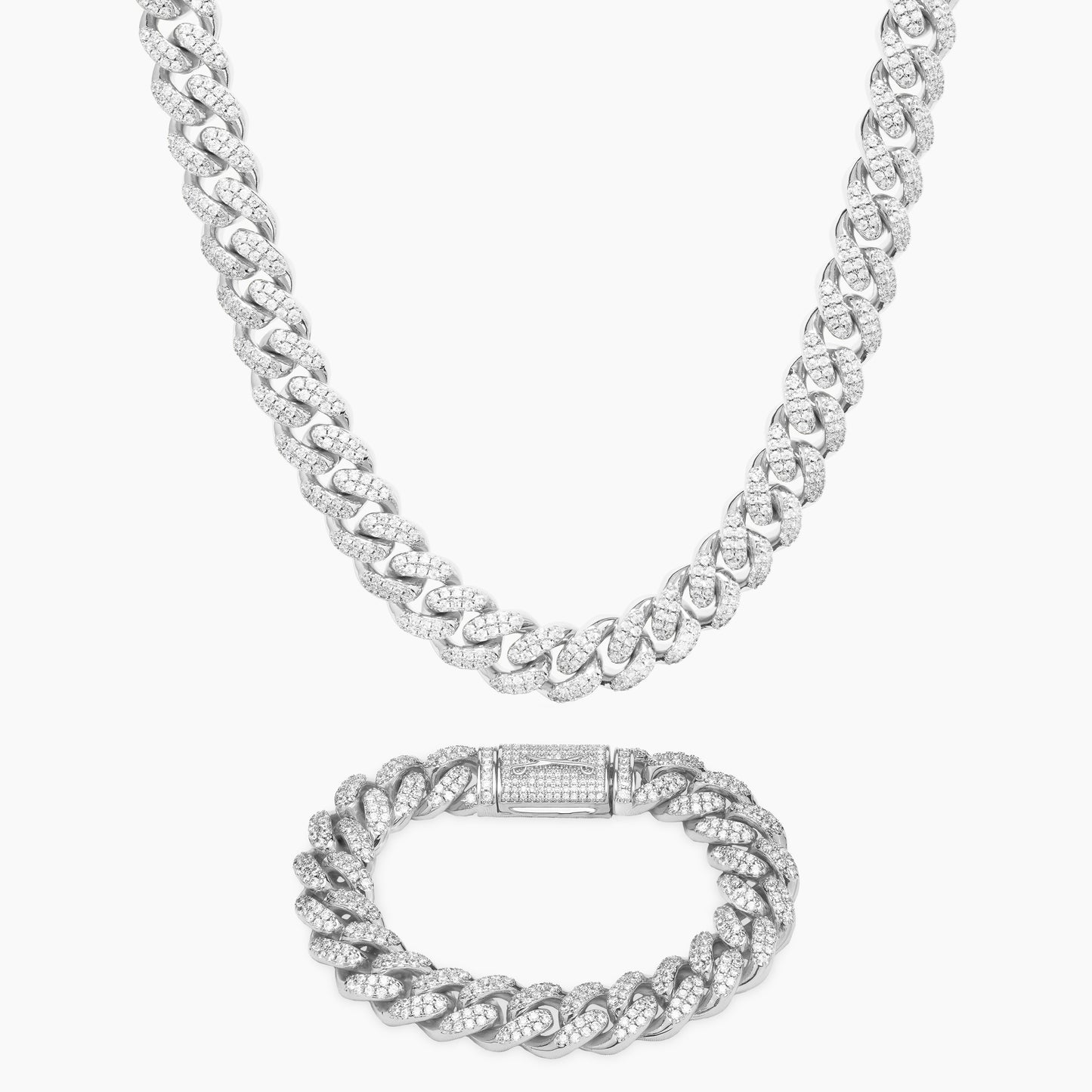 Ensemble Iced cuban link 12mm