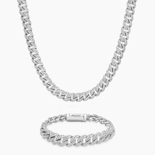 Iced cuban link 10mm set